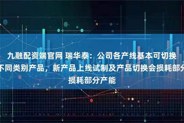 九融配资端官网 瑞华泰：公司各产线基本可切换生产不同类别产品，新产品上线试制及产品切换会损耗部分产能
