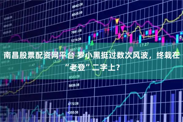南昌股票配资网平台 罗小黑挺过数次风波，终栽在“老登”二字上？
