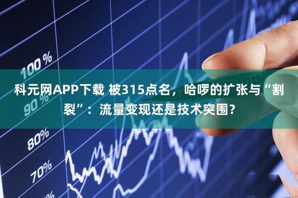 科元网APP下载 被315点名，哈啰的扩张与“割裂”：流量变现还是技术突围？